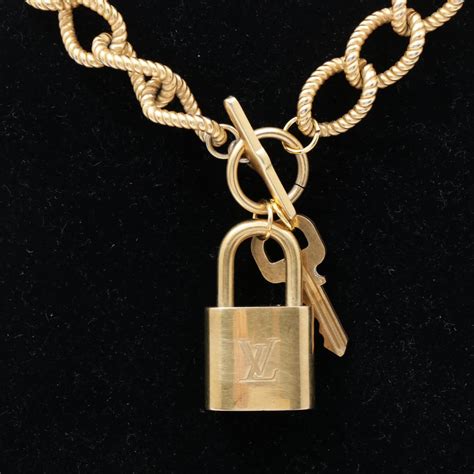 lock necklace louis vuitton|louis vuitton lock and key necklace 55.